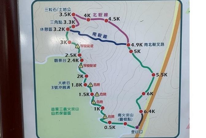 火炎山步道距離 火炎山步道距離