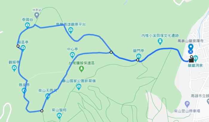 高雄登山步道地圖