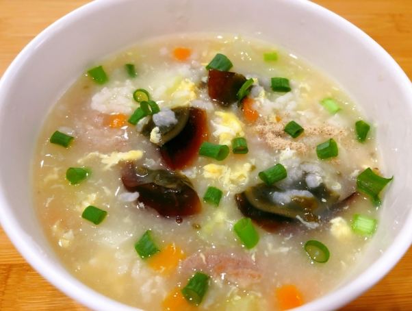 皮蛋粥健康素食