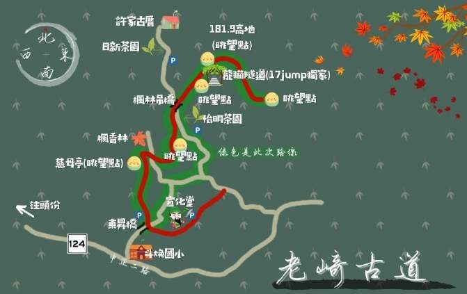 老崎古道路線 老崎古道路線