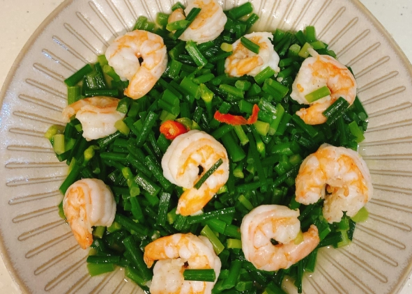 韭菜花炒蝦仁 技巧