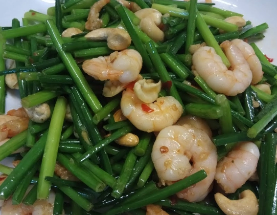 韭菜花炒蝦仁 做法