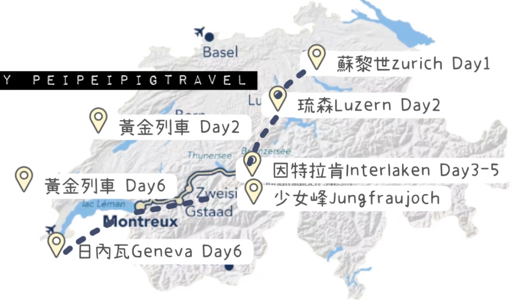 瑞士行程規劃