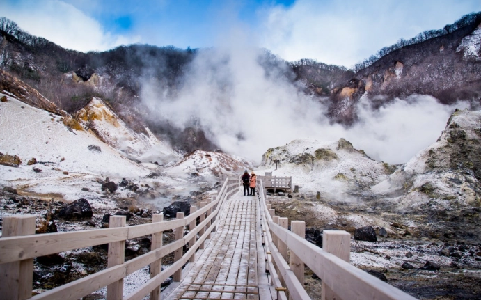 登別地獄谷冬天開放