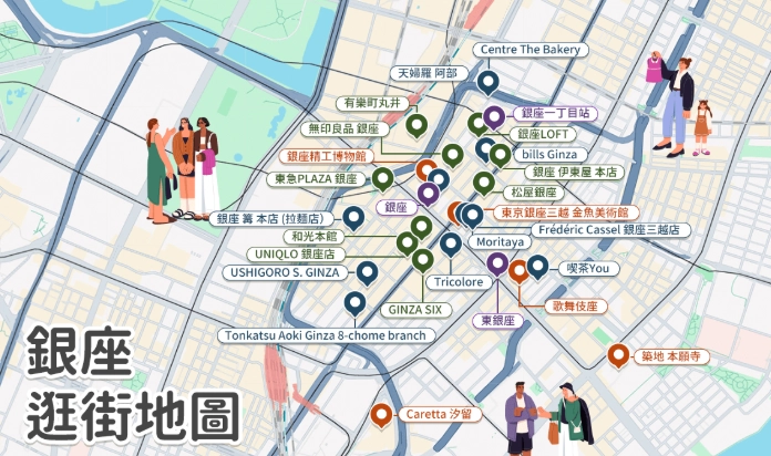 銀座逛街地圖