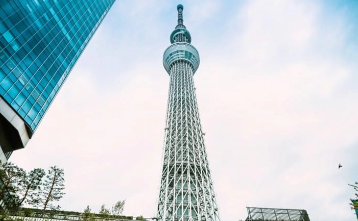晴空塔觀景台拍照