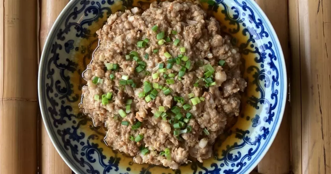 墨魚滑蒸肉餅 做法