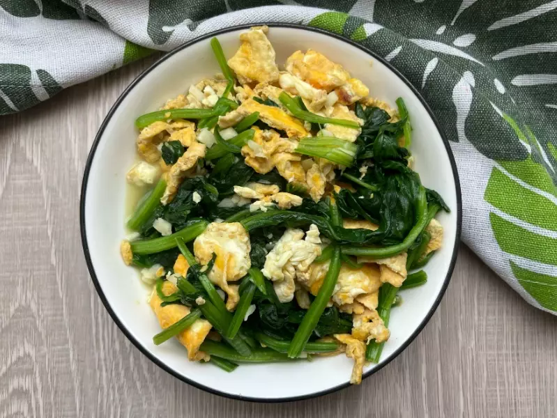 甜菠菜炒蛋做法 甜菠菜炒蛋做法